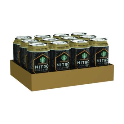 Starbucks Nitro Cold Brew Coffee, Vanilla Sweet Cream, 9.6 oz Can, 12/Carton (PEP19290)