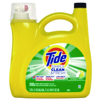 Tide Simply Clean and Fresh Laundry Detergent, Daybreak Fresh, 128 oz Bottle (8913044800)