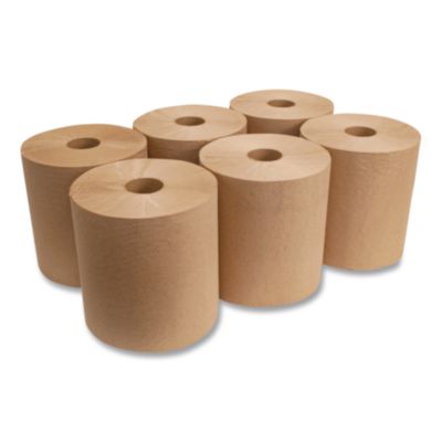 Boardwalk Green Universal Roll Towels, 1-Ply, 8" x 800 ft, Natural, 6 Rolls/Carton (16GREEN)