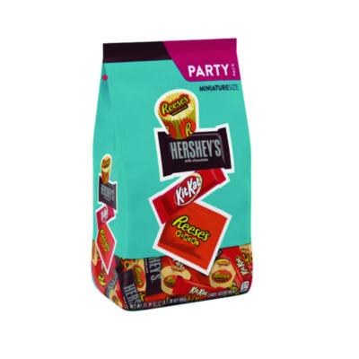 Hershey's Party Pack Miniatures Milk Chocolate Variety, Assorted, 33.38 oz Bag (20243)