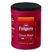 Folgers Classic Roast Ground Coffee, 40.3 oz Canister, 6/Carton (30419CT)