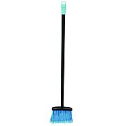 Impact Lobby Dust Pan Broom, 36.86", Black/Blue, 12/Carton (T001501)