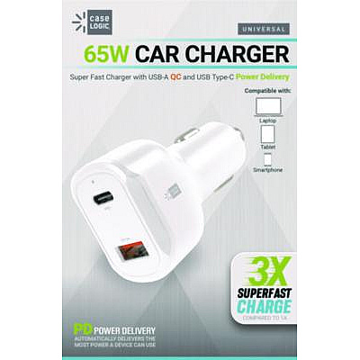 ByTech PD Car Charger, 60 W, Two 2 A Ports, White (CLPDV6105WT)