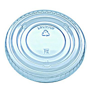 Fabri-Kal Kal-Clear/Nexclear Drink Cup Lids, Flat Lid with No Slot, Fits 9 oz to 10 oz Cold Cups, Plastic, Clear, 2,500/Carton (LKC910F)