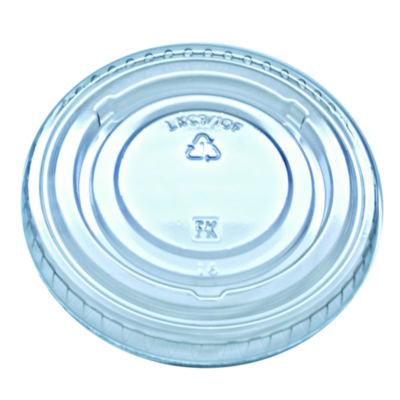 Fabri-Kal Kal-Clear/Nexclear Drink Cup Lids, Flat Lid with No Slot, Fits 9 oz to 10 oz Cold Cups, Plastic, Clear, 2,500/Carton (LKC910F)