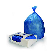 Heritage Linear Low-Density Can Liners for Recyclable Waste, 45 gal, 1.3 mil, 40" x 46", Blue, Flat Pack, 100/Carton (733150)