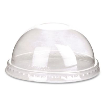 Eco-Products GreenStripe Cold Cup Dome Lids, No Hole, Fits 9 oz to 24 oz Cold Cups, Plastic, Clear, 100/Pack, 10 Packs/Carton (EPDLCCNH)