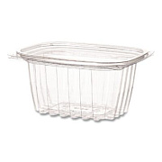Eco-Products Renewable and Compostable Rectangular Deli Containers with Lid, 16 oz, 3 x 4 x 3, Clear, Plastic, 100/Pack, 3 Packs/Carton (EPRC16)