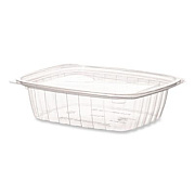 Eco-Products Renewable and Compostable Rectangular Deli Containers with Lid, 24 oz, 4 x 5.5 x 2, Clear, Plastic, 50/Pack, 4 Packs/Carton (EPRC24)