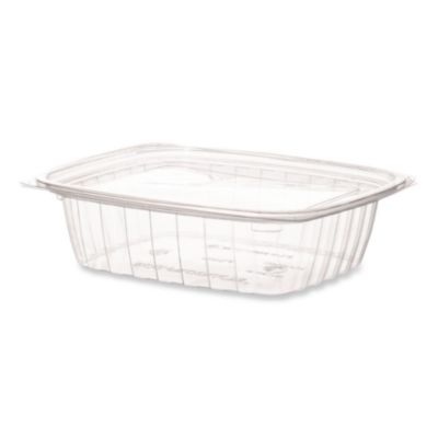Eco-Products Renewable and Compostable Rectangular Deli Containers with Lid, 24 oz, 4 x 5.5 x 2, Clear, Plastic, 50/Pack, 4 Packs/Carton (EPRC24)