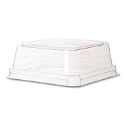 Eco-Products Renewable and Compostable Lids, Fits 5" Square Containers, Clear, Plastic, 50/Pack, 8 Packs/Carton (EPSCS5LID)