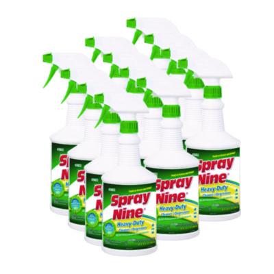 Spray Nine Heavy Duty Cleaner/Degreaser/Disinfectant, Citrus Scent, 32 oz, Trigger Spray Bottle, 12/Carton (26832CT)