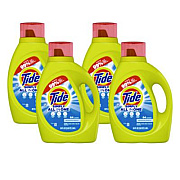 Tide Simply Clean and Fresh Laundry Detergent, HE Compatible, Refreshing Breeze, 64 Loads, 84 oz Bottle, 4/Carton (13143)