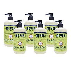 Mrs. Meyer's Clean Day Liquid Hand Soap, Lemon Scent, 12.5 oz, 6/Carton (373205)