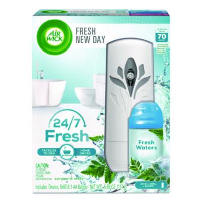 Air Wick Freshmatic Life Scents Starter Kit, 5.89 oz Fresh Waters Refill/AA Battery (88413KT)