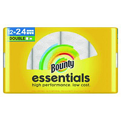 Bounty Essentials Select-A-Size Kitchen Roll Paper Towels, 2-Ply, 108 Sheets/Roll, 12 Rolls/Carton (11093)