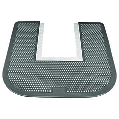Impact Disposable Urinal Floor Mat, U-Shaped, Orchard Zing Scent, Gray Non-Slip Perforated Surface, 23" x 21.63", 6/Carton (1550CT)