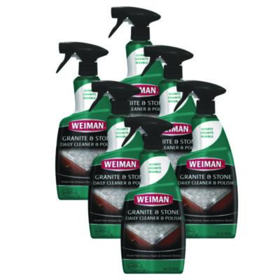WEIMAN Granite Cleaner and Polish, Citrus Scent, 24 oz Spray Bottle, 6/Carton (109)