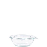 Dart SafeSeal Tamper-Resistant, Tamper-Evident Bowls with Flat Lid, 8 oz, 5.5" Diameter x 1.7" h, Clear, Plastic, 240/Carton (CTR8BF)