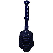 Impact Deluxe Professional Plunger, 11.2" Plastic Handle, 6" dia, Black, 6/Carton (9205CT)