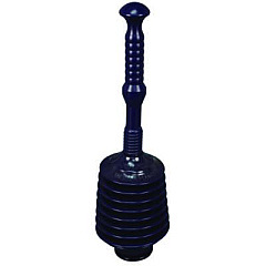 Impact Deluxe Professional Plunger, 11.2" Plastic Handle, 6" dia, Black, 6/Carton (9205CT)