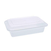 Pactiv Evergreen Newspring VERSAtainer Microwavable Containers, Base/Lid Combo, 8.8 x 6 x 2.5, White/Clear, Plastic, 150/Carton (NC888)