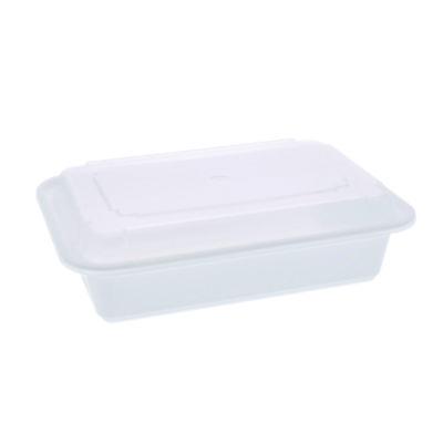 Pactiv Evergreen Newspring VERSAtainer Microwavable Containers, Base/Lid Combo, 8.8 x 6 x 2.5, White/Clear, Plastic, 150/Carton (NC888)