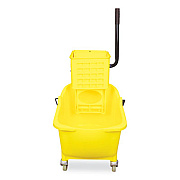 Impact Side-Press Wringer and Plastic Bucket Combo, 12 to 32 oz, Yellow (7Y26363Y)