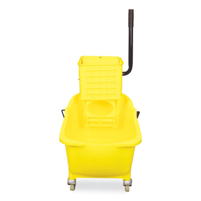 Impact Side-Press Wringer and Plastic Bucket Combo, 12 to 32 oz, Yellow (7Y26363Y)
