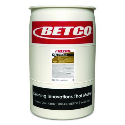 Betco pH7Q Dual Neutral Disinfectant Cleaner, Lemon Scent, 55 gal Drum (3555500)