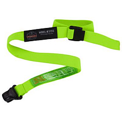 ergodyne Squids 3155 Elastic Lanyard with Clamp, 2 lb Max Working Capacity, 18"-48" Long, Lime, 10/Pack (19154)
