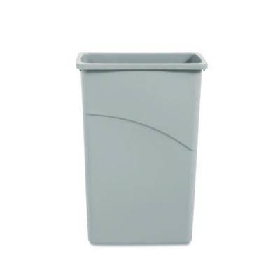 Boardwalk Slim Waste Container, 23 gal, Plastic, Gray (23GLSJGRA)
