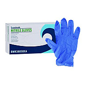 Boardwalk 380 Series Disposable General-Purpose Nitrile Gloves, Powder-Free, Small, 4 mil Thick, 9.5" Long, Blue, 100/Box (380SBXA)