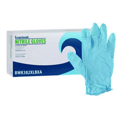Boardwalk Disposable Examination Nitrile Gloves, Powder-Free, X-Large, 5 mil Thick, 9.5" Long, Blue, 100/Box (382XLBXA)