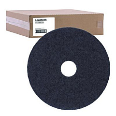 Boardwalk Stripping Floor Pads, 21" Diameter, Black, 5/Carton (4021BLA)