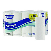 Windsoft Premium Kitchen Roll Towels, 2-Ply, 11 x 6, White, 110/Roll, 12 Rolls/Carton (12216)