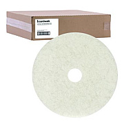 Boardwalk Natural Burnishing Floor Pads, 17" Diameter, White, 5/Carton (4017NAT)