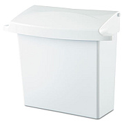 Rubbermaid Commercial Sanitary Napkin Receptacle with Rigid Liner, Plastic, White (614000)