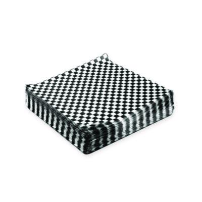 Paterson Grease-Resistant Food Wrap, 12 x 12, Black Check, 5,000/Carton (WG01006)