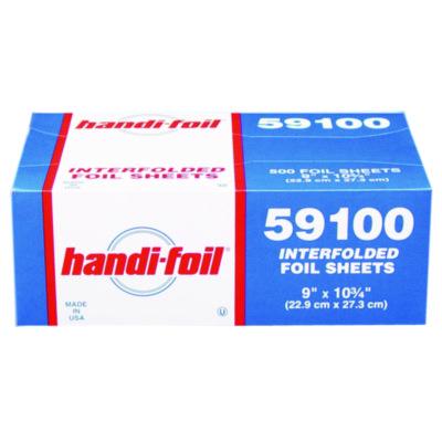 HFA Interfolded Foil Sheets, 55 Gauge, 9 x 10.75, 500/Box, 6 Boxes/Carton (59100)