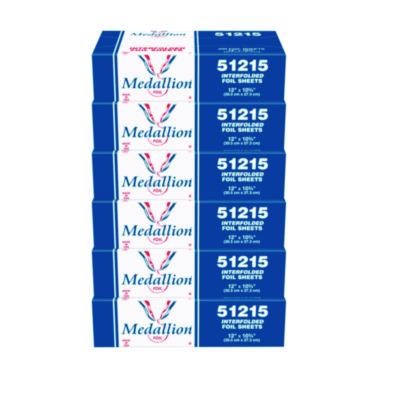 HFA Medallion Interfolded Foil Sheets, 12 x 10.75, 500/Box, 6 Boxes/Carton (51215)