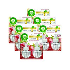 Air Wick Scented Oil Refill, 0.67 oz, Apple Cinnamon Medley, 2/Pack, 6 Packs/Carton (80420CT)