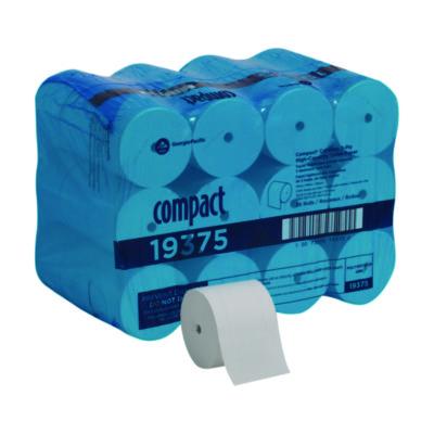 Georgia Pacific Professional Compact Coreless Bath Tissue, Septic Safe, 2-Ply, White, 1,000 Sheets/Roll, 36 Rolls/Carton (19375)