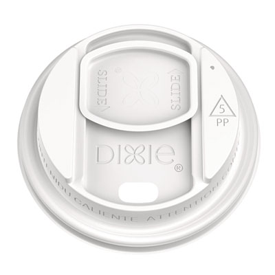 Dixie Smart Top Reclosable Lids for Hot Cups, Fits 10 oz to 20 oz Hot Cups, Plastic, White, 1,000/Carton (DSL9542)