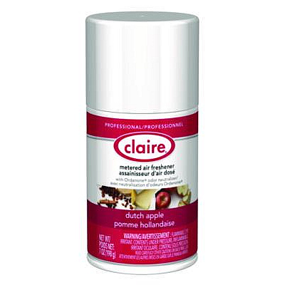Claire Metered Air Freshener, Apple Scent, 7 oz Aerosol Spray, 12/Carton (104)