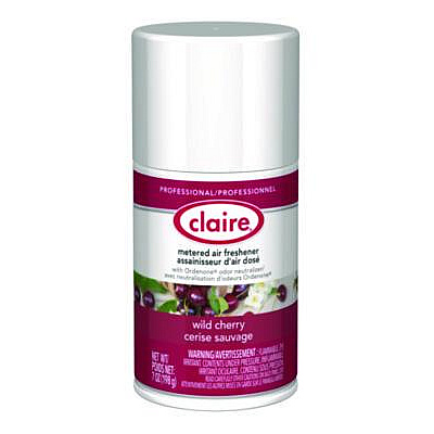 Claire Metered Air Freshener, Cherry Scent, 7 oz Aerosol Spray, 12/Carton (107)