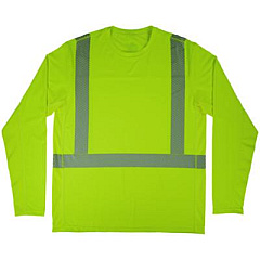 ergodyne Chill-Its 6688 Type R Class 2 Cooling Hi-Vis Sun Shirt with UV Protection, Medium, Lime (12137)