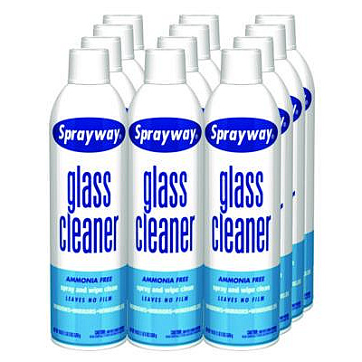 Sprayway Glass Cleaner, 19 oz Aerosol Spray, 12/Carton (SW050)