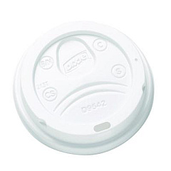 Dixie Dome Drink-Thru Lids, Fits 10 oz to 16 oz Hot Cups, Plastic, White, 1,000/Carton (D9542)