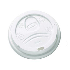 Sip-Through Dome Hot Drink Lids, Fits 10 oz Dixie Hot Cups, Plastic, White, 100/Pack, 10 Packs/Carton (DL9540CT)